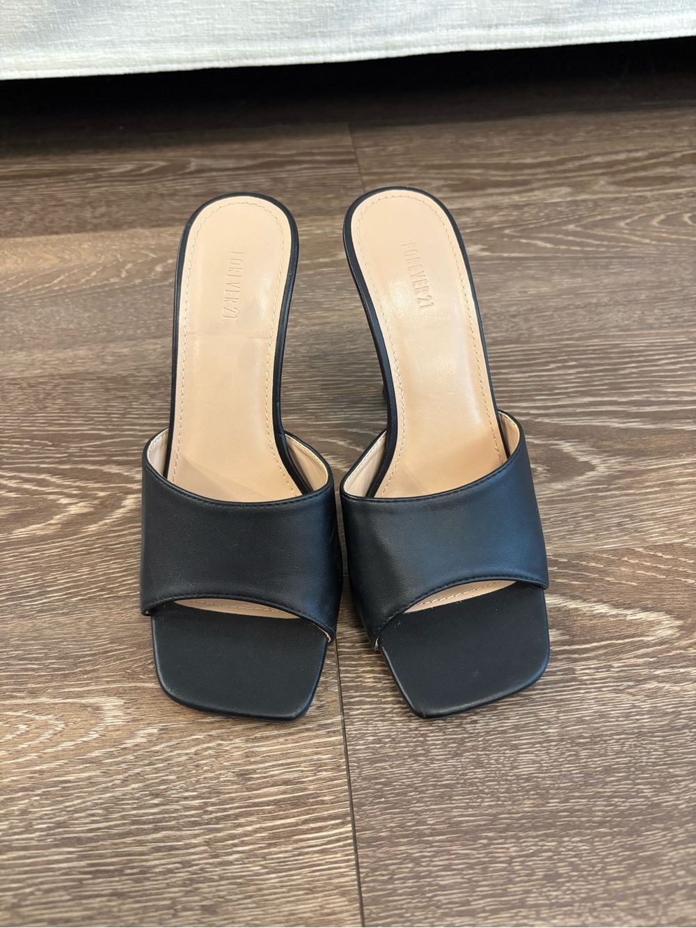 Forever 21 Black Slide Mule Heels